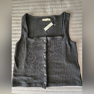 NWT button up crop top